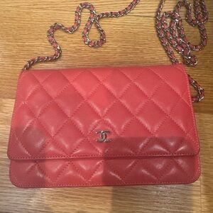 Chanel Coral Quilted Crossbody Bag